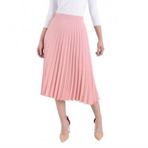 NEW ROSLYN pleated midi skirt in pink
